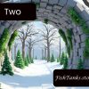 snow tunnel fish tank background