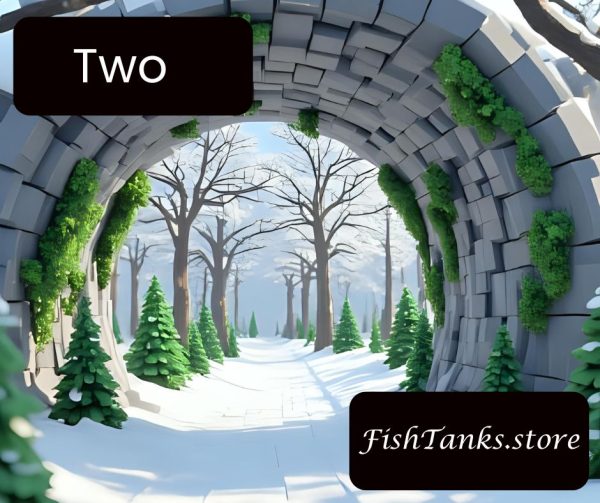 snow tunnel fish tank background