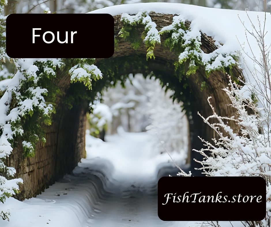 snowy tunnel aquarium background