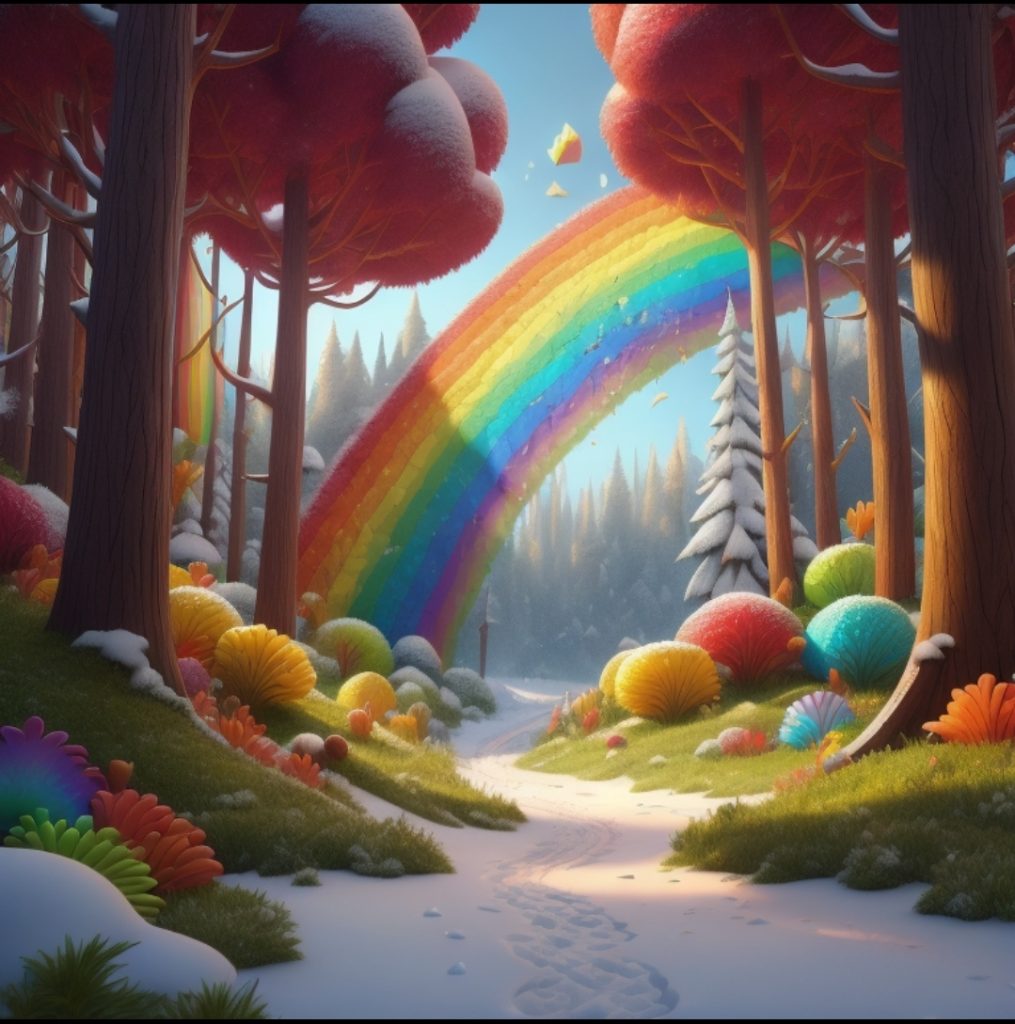 image for home page, rainbow at the end of the road