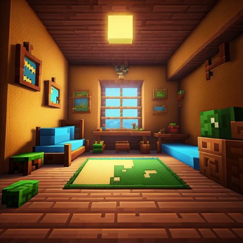 alt="minecraft fish tank bedroom"