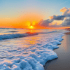 alt="the beach in the morning"