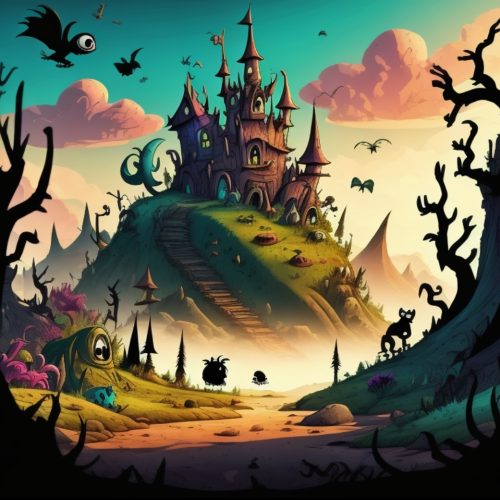 dark castle fish tank decal