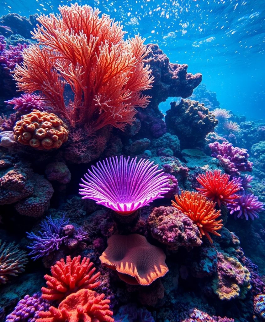 under the sea rock background sticker