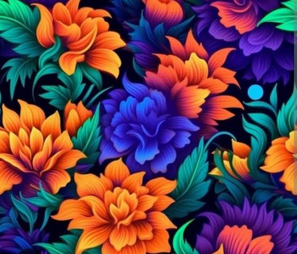 alt="purple and orange flowers collection"