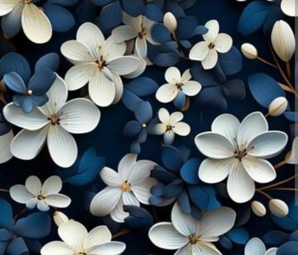 Alt="blue and white flowers"