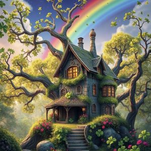 alt="the rainbow treehouse"