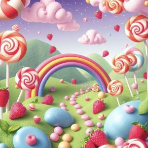 alt = "rainbow and lolly pops, fairy tale collection"