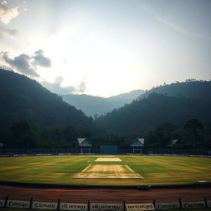 alt="cricket pitch in the mountains"