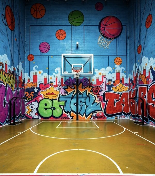 alt="basketball and graffiti background sticker"