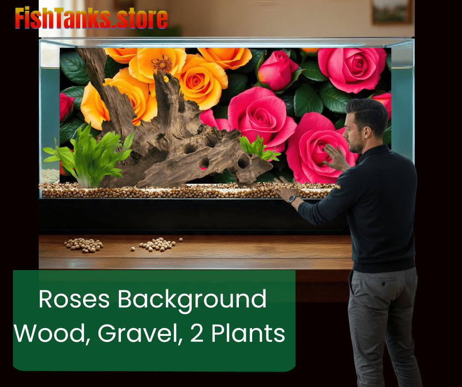 static vinyl fish tank background 4k image pink yellow roses background