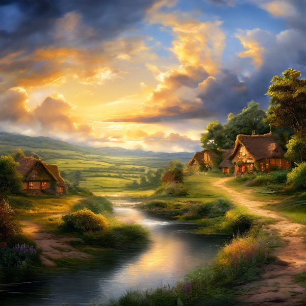 alt="rustic village road"