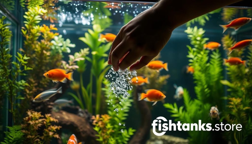 cleaning fish tank
