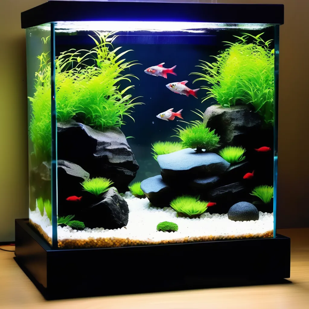 alt="pretty clean fish tank"