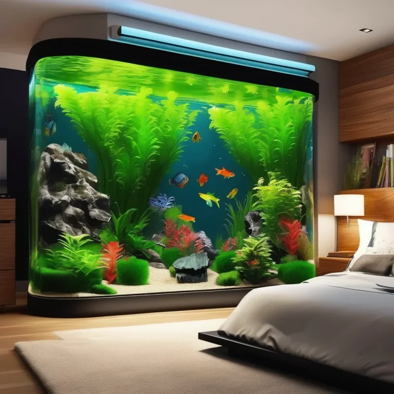 alt="fish tank bedroom style"