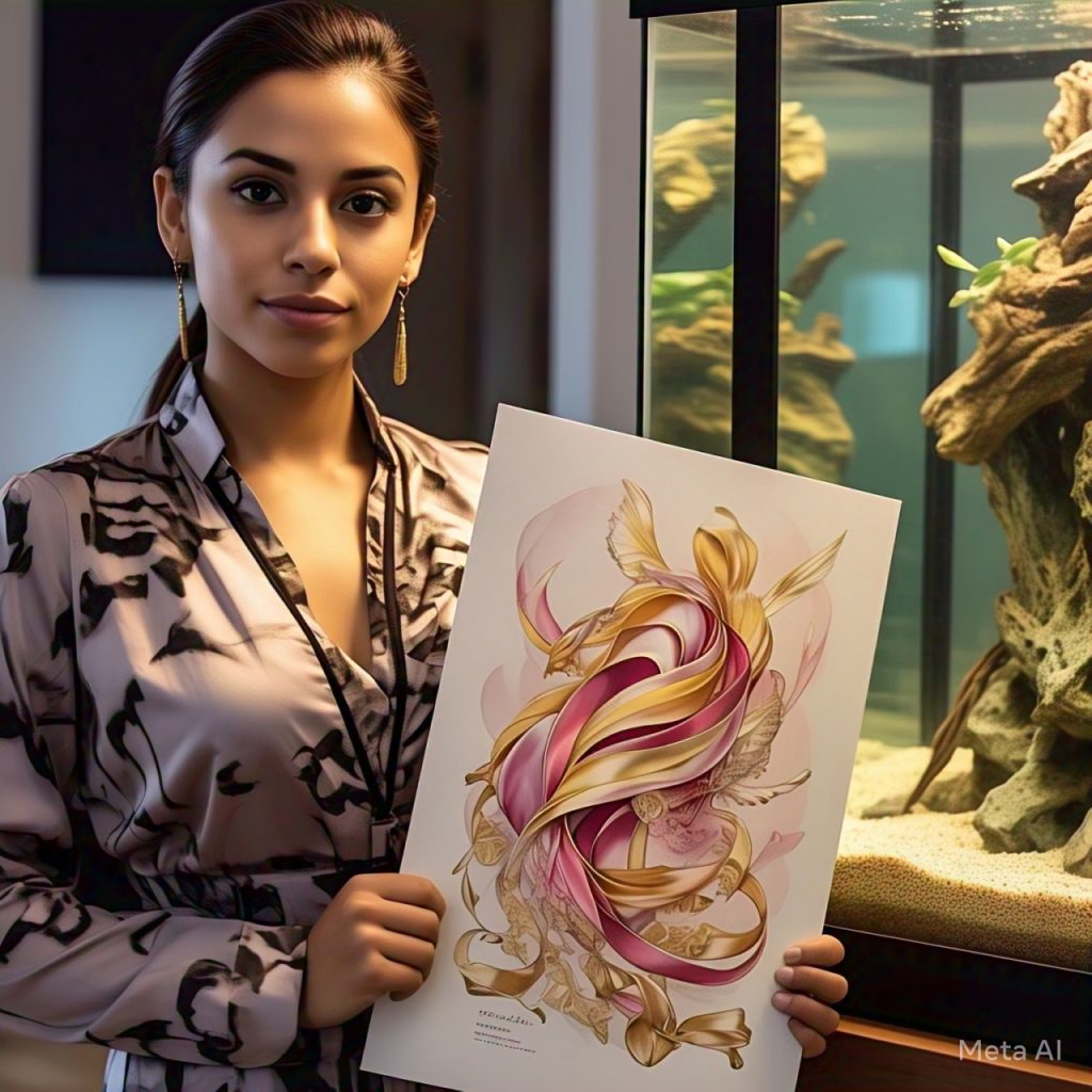 alt="printed poster for fish tank bakcground"