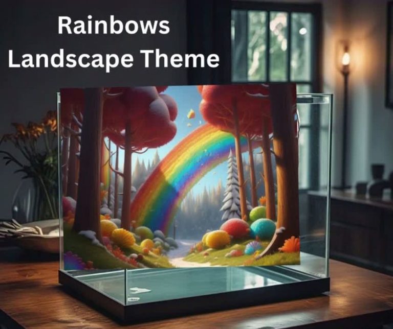 alt= "rainbow background cling"