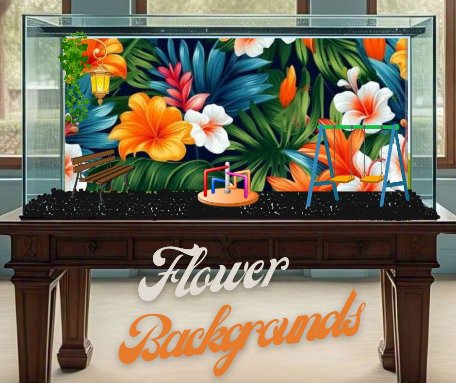 alt="flowers and swing set, at the park"