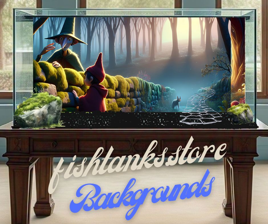 alt="over the garden wall fish tank background"