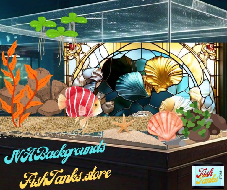 alt ="shell stained glass tank"