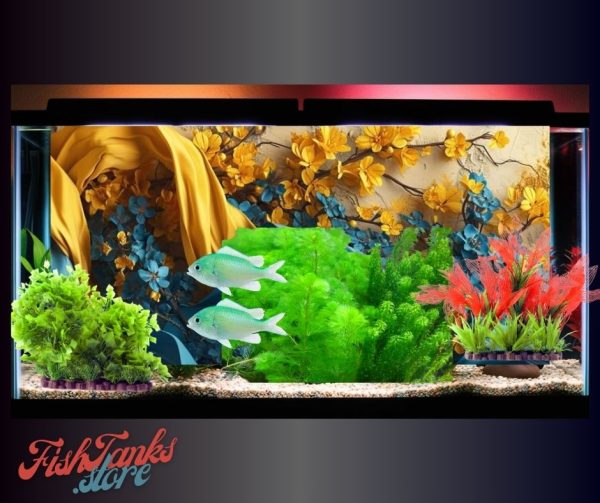 alt="with beautiful background for aquarium from fish tanks.store