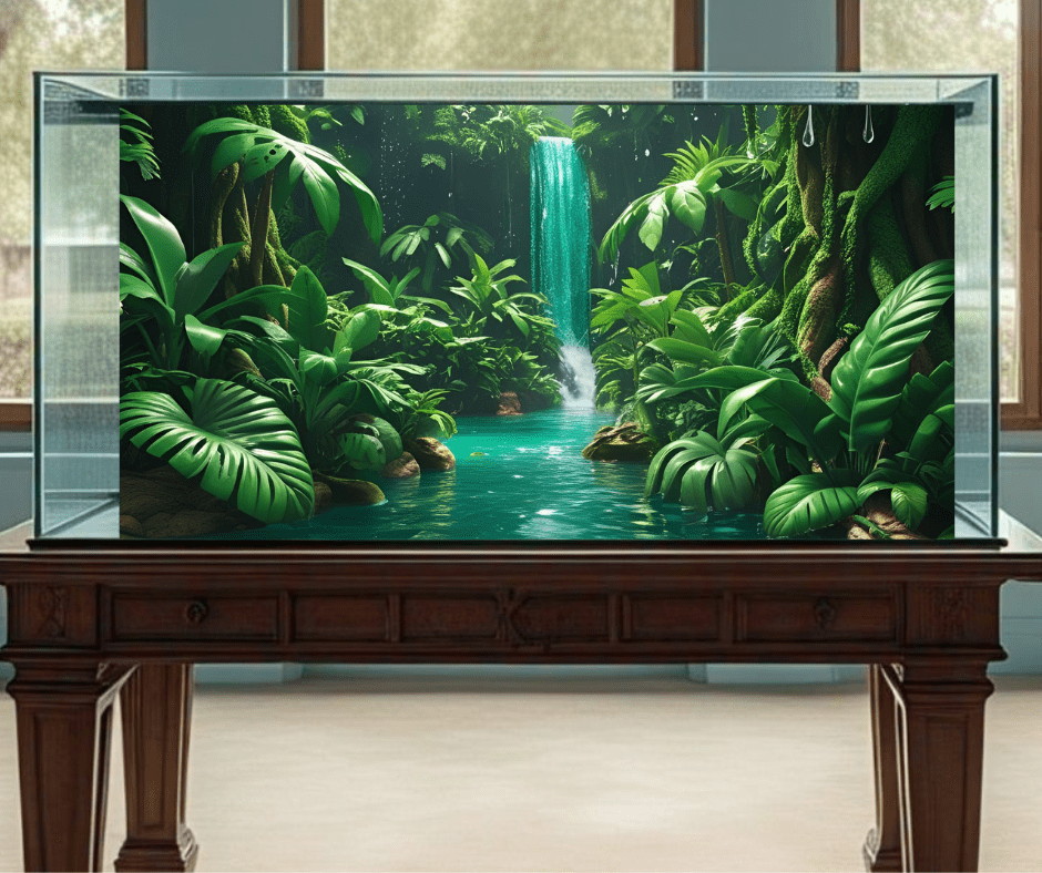 Rainforest aquarium background
