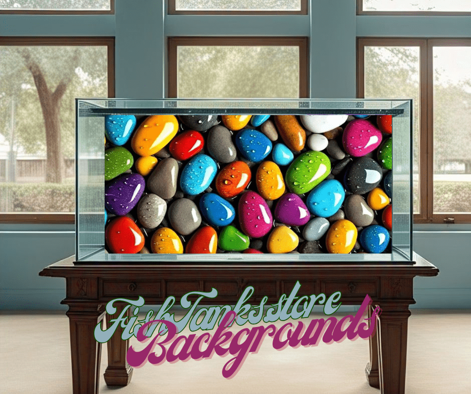 aquarium background stickers image of painted stones