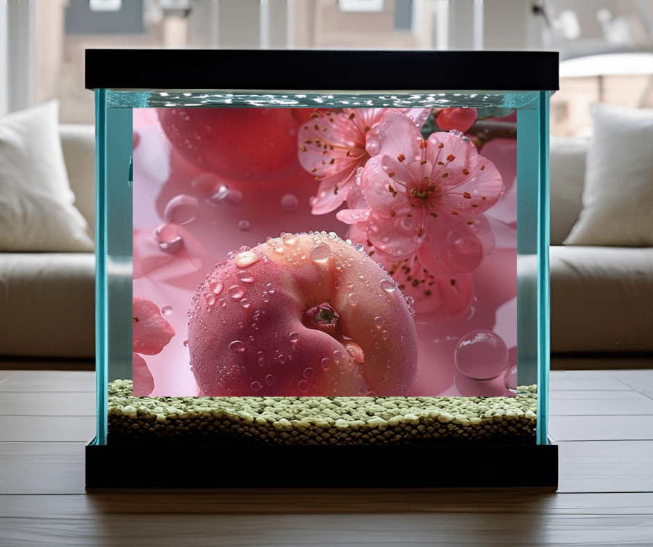 peach betta fish tank background on 5 gal tank