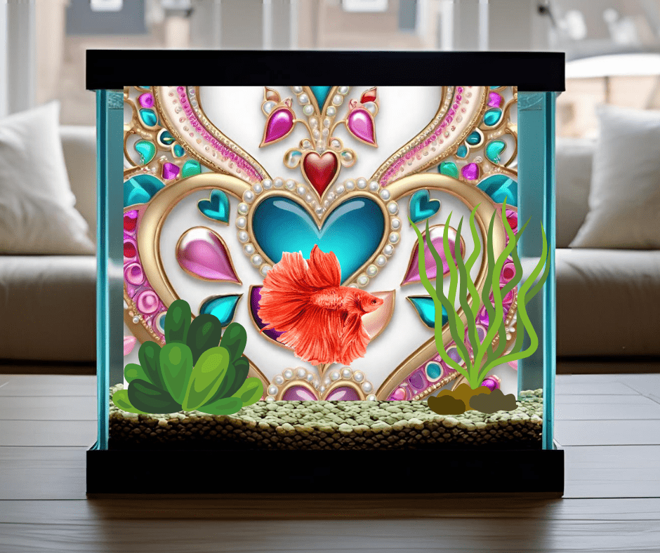 beta fish tank background
