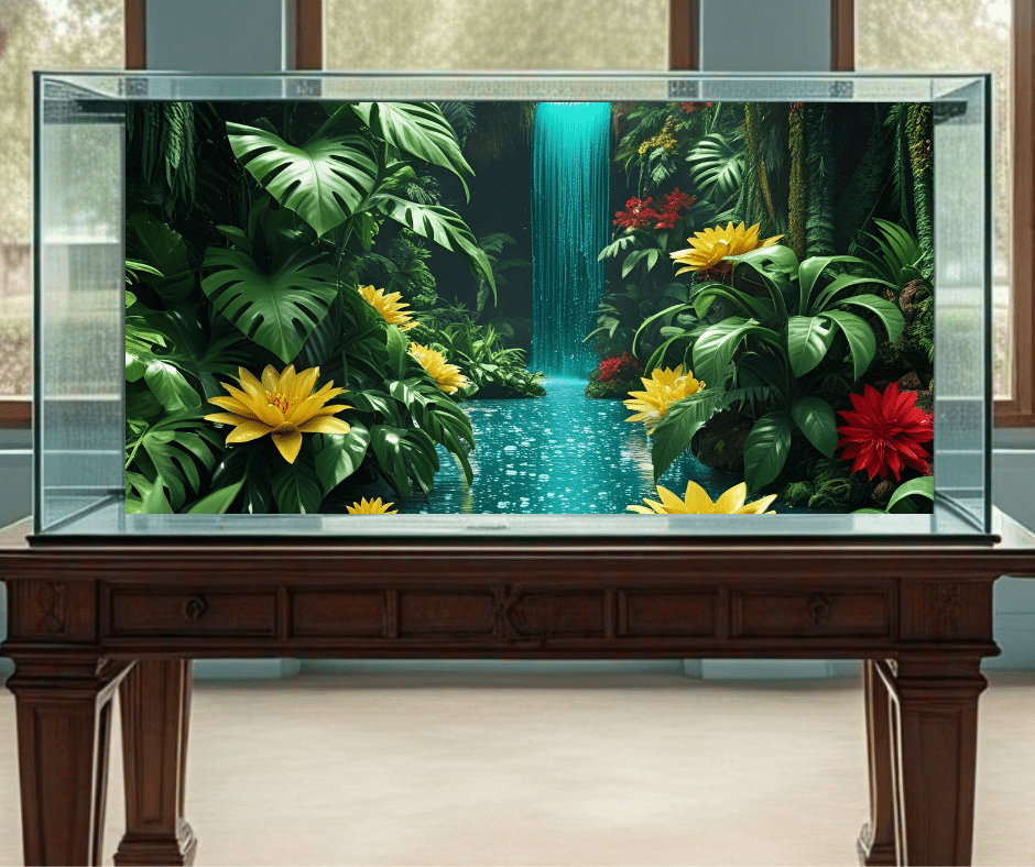 Fish tank background poster rainforest