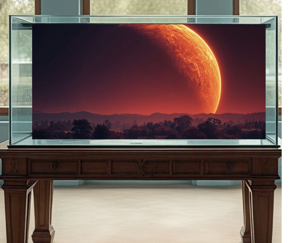 World dark theme fish tank background on large tank