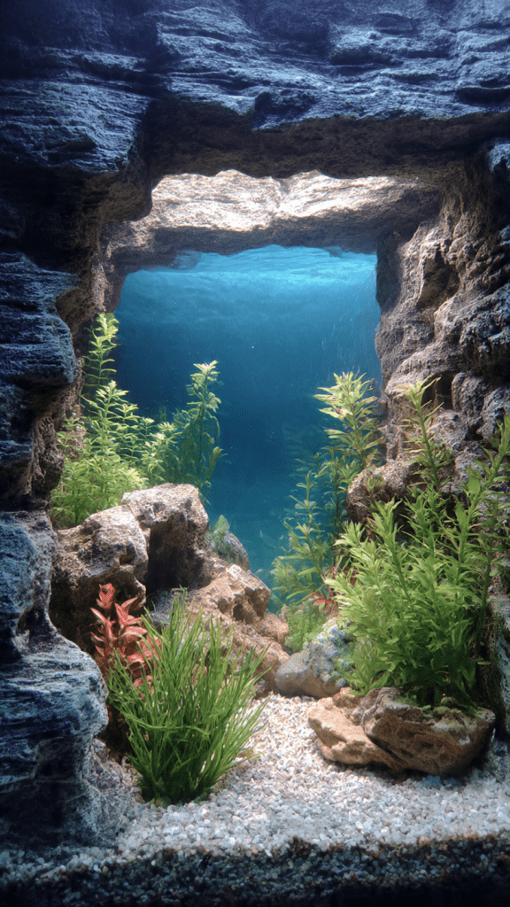 aquarium with 3d background