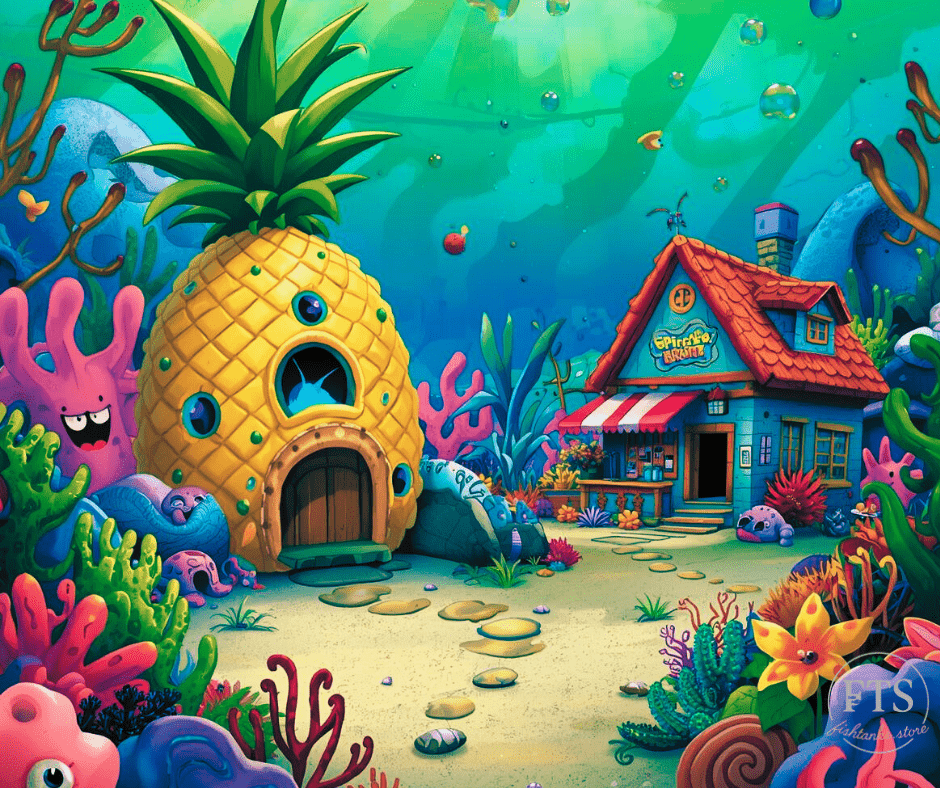 spongebob squarepants bikini bottom fish tank background