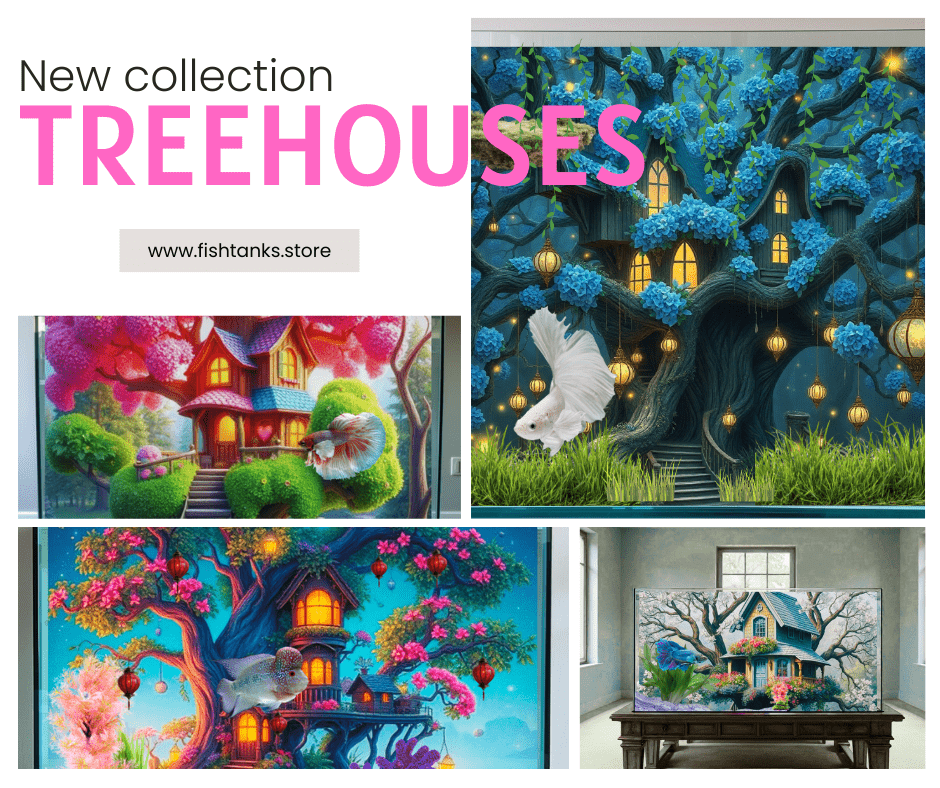 unique aquarium decor treehouse promo image