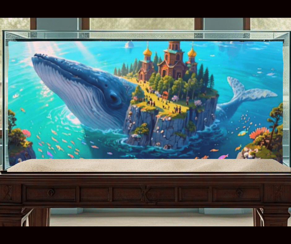 the ryba-kit blocking the way background for fish tank or poster