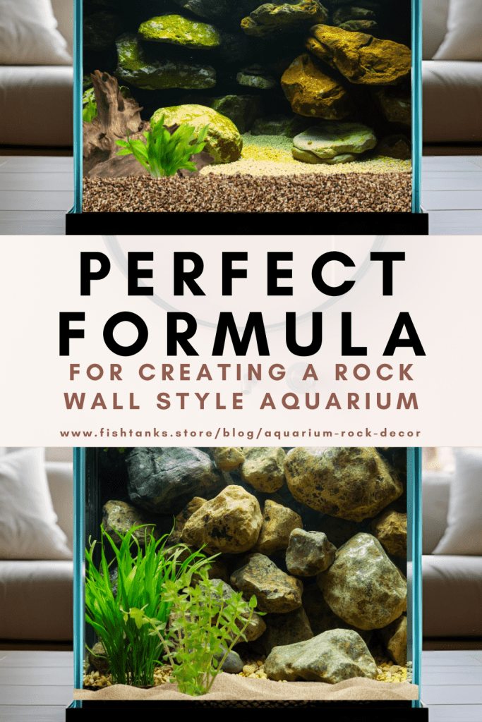 aquarium rock decor creates the perfect formula for a rock wall style aquarium