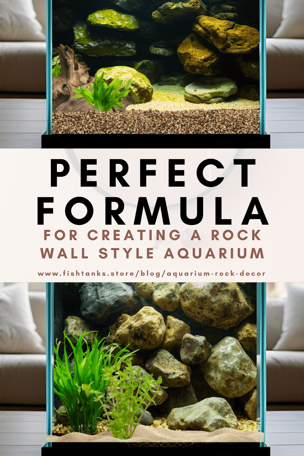 aquarium rock decor creates the perfect formula for a rock wall style aquarium