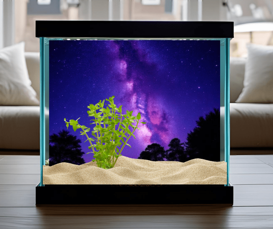 cosmic galaxy fish tank background stickers