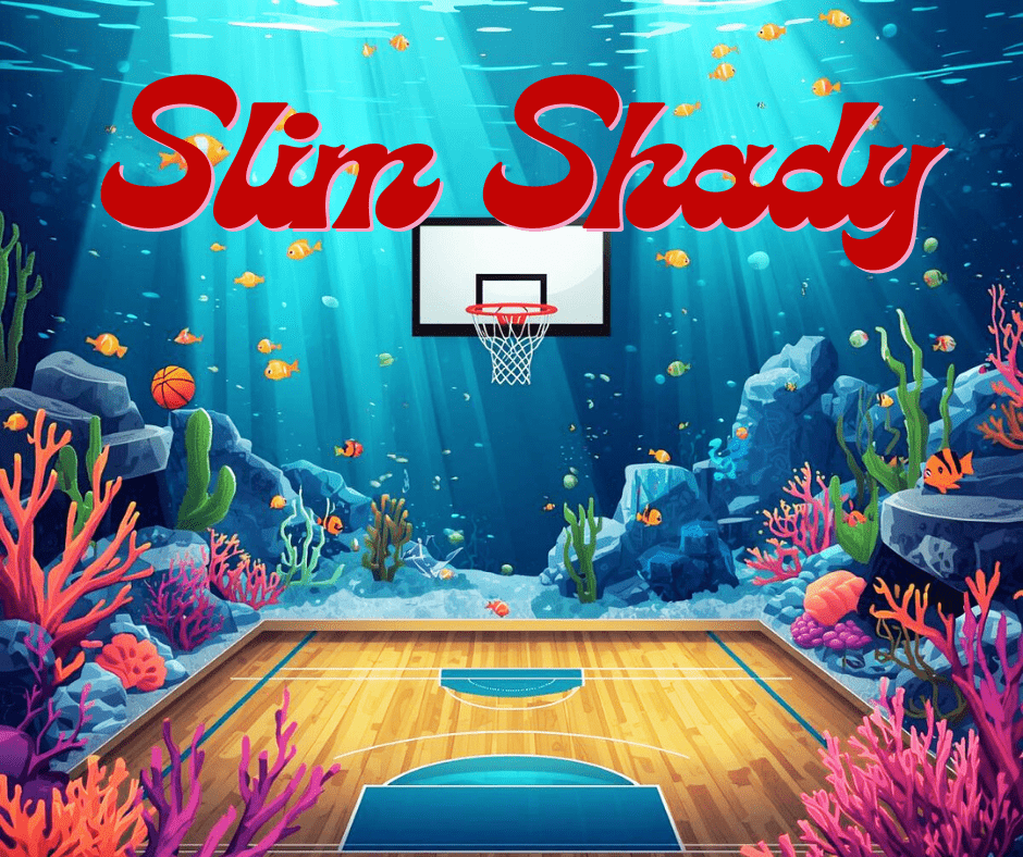 named slim shady custom fish tank personalised background