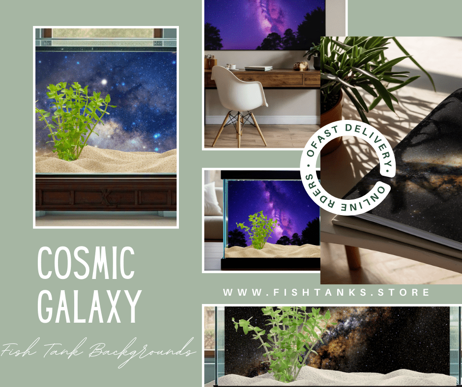cosmic galaxy fish tank background stickers